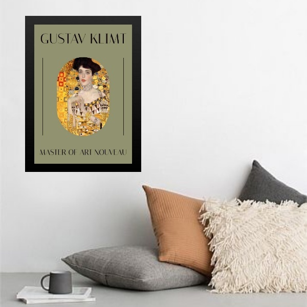 Quadro Gustav Klimt - Art Nouveau 33x24cm Moldura:madeira Pre