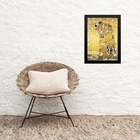 Quadro Gustavo Klimt - O Abraço 45x34cm Moldura:madeira Branca