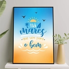 Quadro Há Mares Que Vem Para O Bem 45x34cm - Com Vidro Moldur