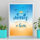 Quadro Há Mares Que Vem Para O Bem 45x34cm - Com Vidro Moldur
