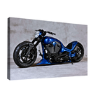 Quadro Harley Davidson Blue -- Br Artes