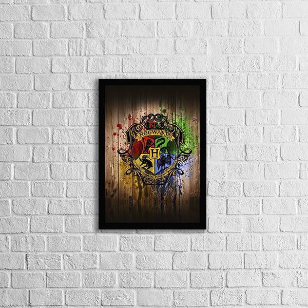 Quadro Harry Potter Hogwarts 45x34cm - Com Vidro Moldura:made