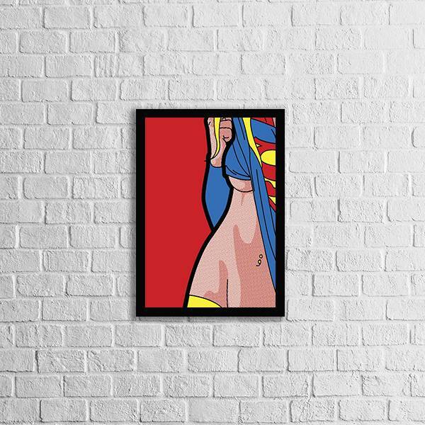 Quadro Heroína Sensualizando 33x24cm - Com Vidro Moldura:made