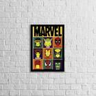 Quadro Heróis Da Marvel 24x18cm Moldura:madeira Branca