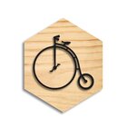 Quadro Hexagonal Em Relevo Bicicleta Antiga