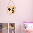 Quadro Hexagonal Em Relevo Duas Bailarinas