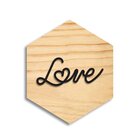 Quadro Hexagonal Em Relevo Love