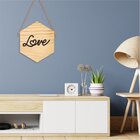 Quadro Hexagonal Em Relevo Love