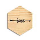 Quadro Hexagonal Em Relevo Love Flecha
