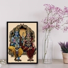 Quadro Hindu Jai Siya Ram 45x34cm Moldura:madeira Branca