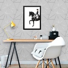 Quadro Hipismo - Mulher Montada Cavalo 45x34cm - Com Vidro Mo