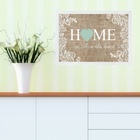 Quadro Home - Is Where The Heart Is 24x18cm - Com Vidro Moldu