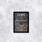 Quadro Home Sweet Apartment 45x34cm - Com Vidro Moldura:madei