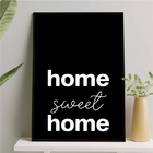 Quadro Home Sweet Home Minimalista 45x34cm Moldura:madeira Pr