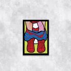 Quadro Homem Aranha No Banheiro 45x34cm - Com Vidro Moldura:m