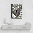 Quadro Homem Aranha Pulando 33x24cm - Com Vidro Moldura:madei