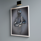 Quadro Homem Metal 3d -- Br Artes
