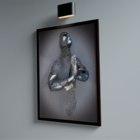 Quadro Homem Metal 3d -- Br Artes