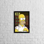 Quadro Homer Simpson Duff 45x34cm - Com Vidro Moldura:madeira