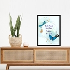 Quadro Ho'oponopono - Borboletas Geométrico 33x24cm Moldura:m