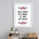 Quadro Ho’oponopono Te Amo, Sou Grato - 60x48cm Moldura:madei