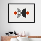 Quadro Horizontal Abstrato Equilíbrio - 60x48cm Moldura:madei