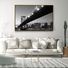 Quadro Horizontal Decorativo Ponte De Manhattan Com Moldura 9