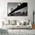 Quadro Horizontal Decorativo Ponte De Manhattan Com Moldura 9