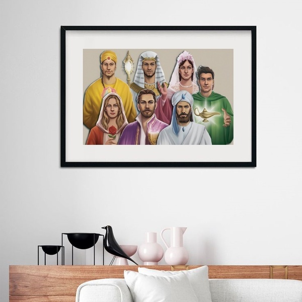 Quadro Horizontal Fraternidade Branca - 60x48cm Moldura:madei