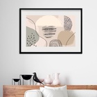 Quadro Horizontal Nuances Bege - 60x48cm Moldura:madeira Preta