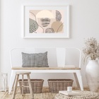 Quadro Horizontal Nuances Bege - 60x48cm Moldura:madeira Preta