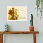 Quadro Horizontal São Jorge Oração 24x18cm - Com Vidro Moldur