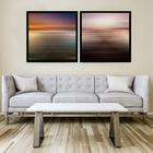 Quadro Horizonte II Rosa 80x80cm