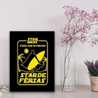 Quadro Humor Star De Férias 24x18cm Moldura:madeira Preta