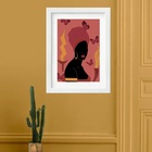 Quadro Iansã Rosê - 60x48cm Moldura:madeira Preta