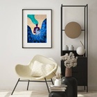 Quadro Iemanjá Abstrata - 60x48cm Moldura Preta