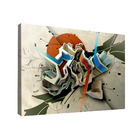 Quadro Ilustração Abstrata Multicolorida -- Br Artes Médio 84