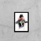 Quadro Ilustração Charlie Chaplin Coração 45x34cm - Com Vidro