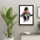 Quadro Ilustração Charlie Chaplin Coração 45x34cm - Com Vidro