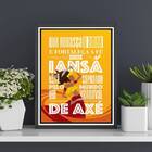 Quadro Ilustração Iansã Com Dizeres 45x34cm - Com Vidro Moldu