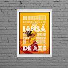 Quadro Ilustração Iansã Com Dizeres 45x34cm - Com Vidro Moldu