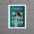 Quadro Ilustração Iemanjá Com Dizeres 24x18cm - Com Vidro Mol