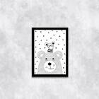 Quadro Ilustração Infantil Bichinhos Escandinavos 24x18cm Mol