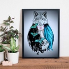 Quadro Ilustração Sagrado Feminino 33x24cm - Com Vidro Moldur