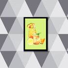 Quadro Ilustração Sucos Naturais Verde 45x34cm - Com Vidro Mo