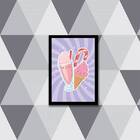 Quadro Ilustrativo Sorvete E Milk Shake 33x24cm - Com Vidro M