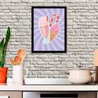 Quadro Ilustrativo Sorvete E Milk Shake 45x34cm - Com Vidro M