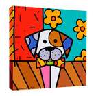 Quadro Impressão Digital Cachorro Pop-art Colorido 30x30cm Un