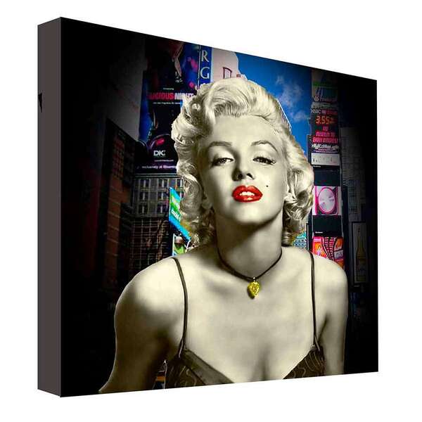 Quadro Impressão Digital Merilyn Monroe Colorido 30x30cm Unia