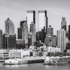 Quadro Industrial Preto com Vidro 160x40cm Arte Própria